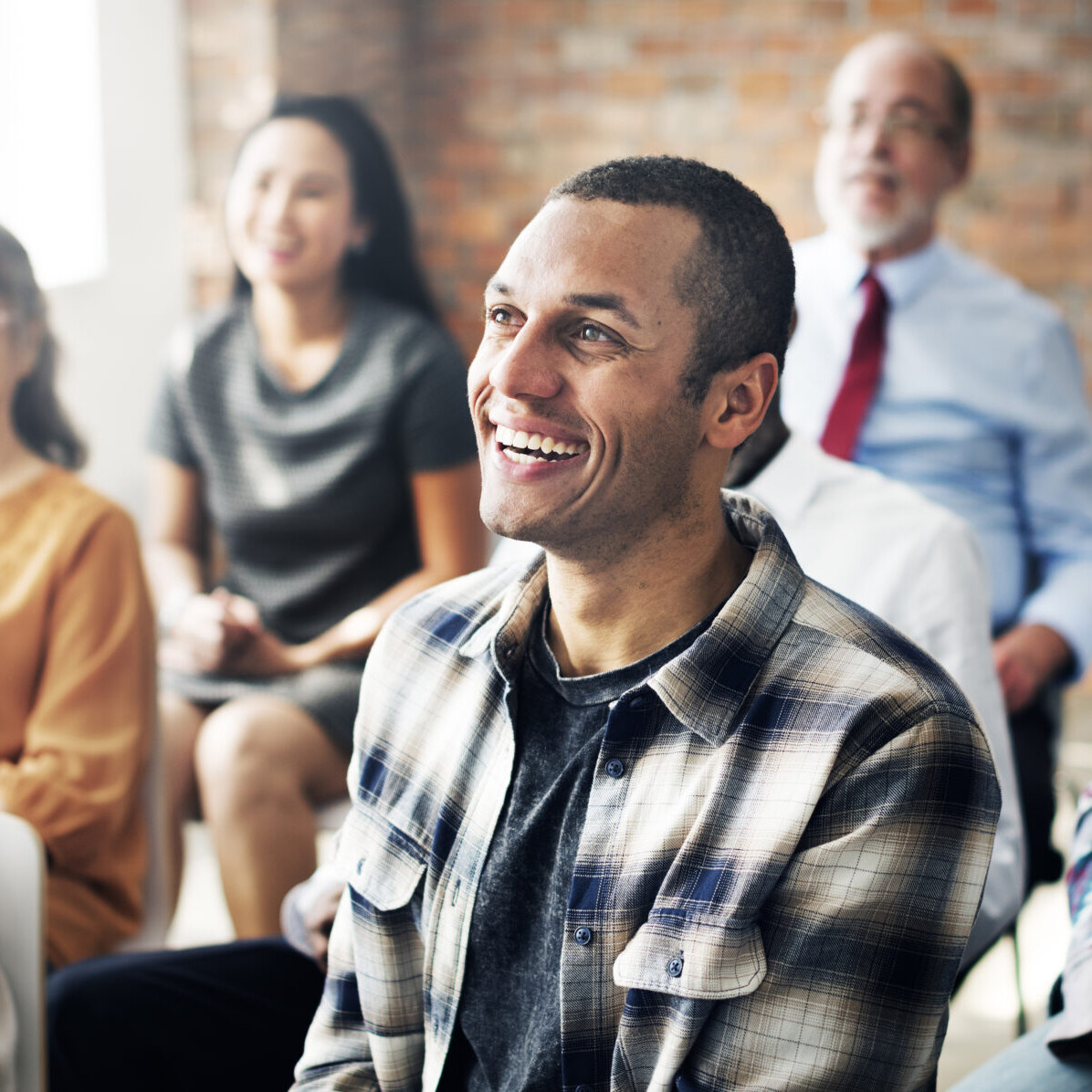 Various people in a meeting