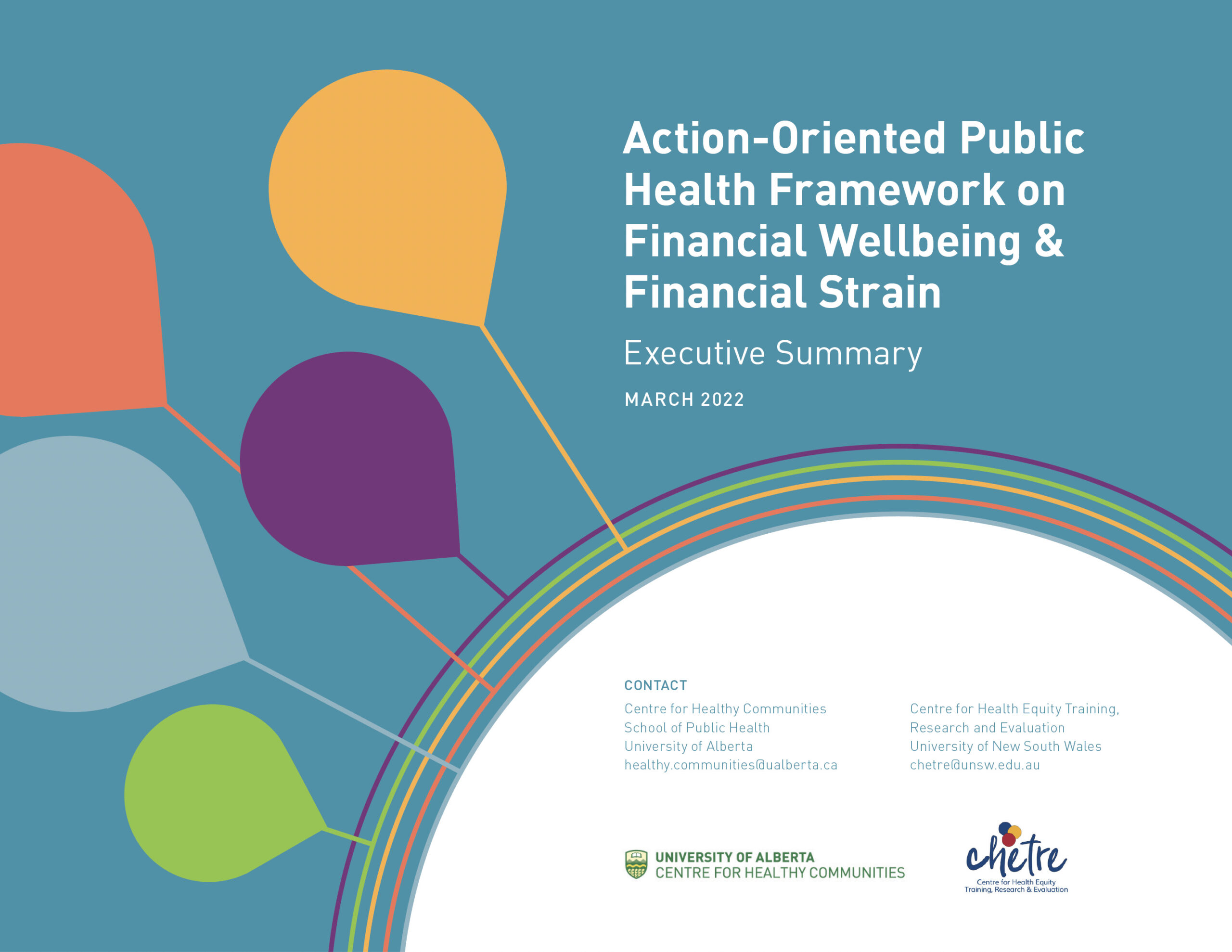 Cover image of the Action-Oriented Public Health Framework on Financial Wellbeing and Financial Strain